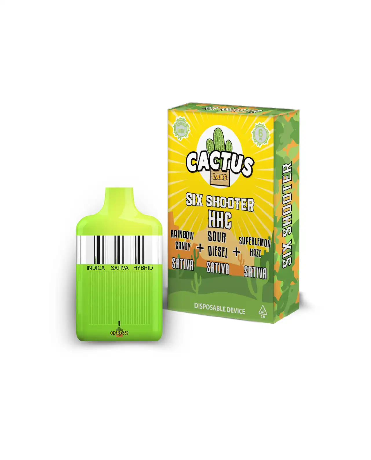 Rainbow Candy, Sour Diesel, & Superlemon Haze -6ml - Six Shooter HHC