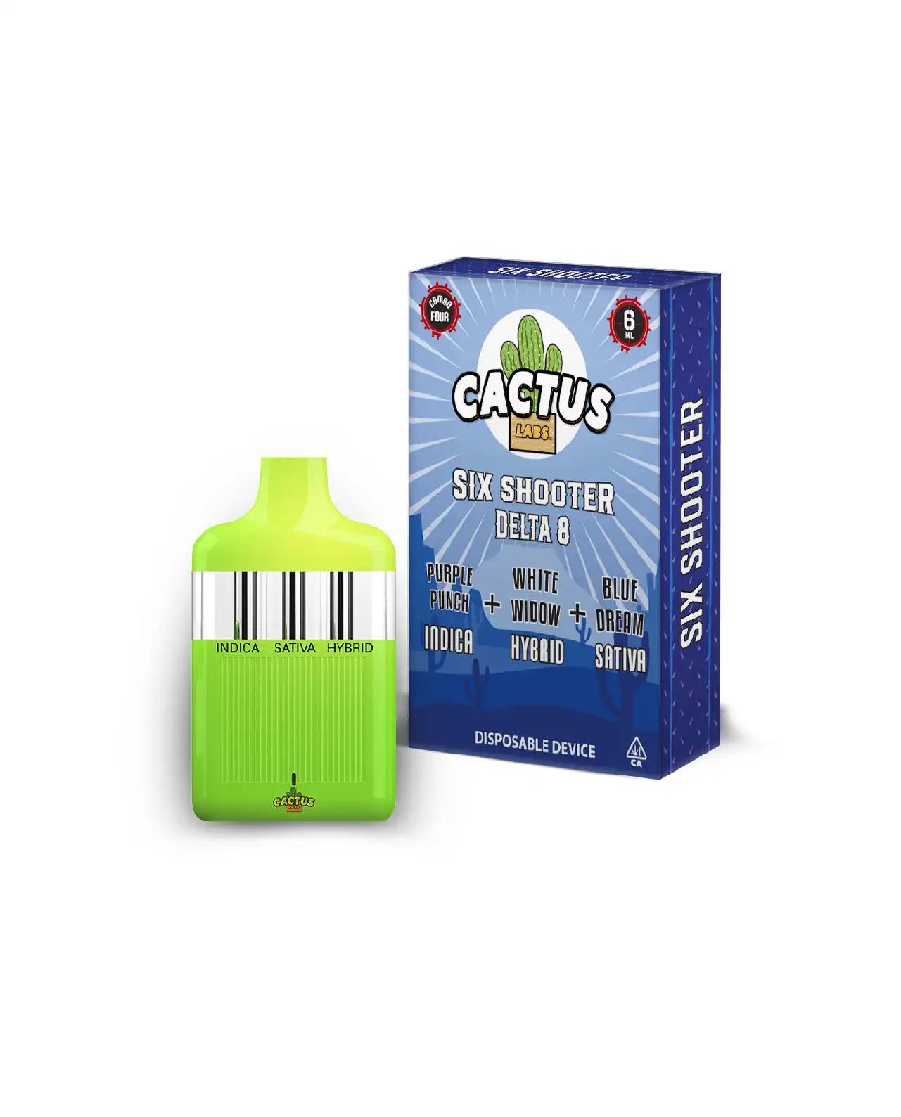 The - Purple Punch, White Widow, Blue Cream 6ml - Six Shooter Delta 8
