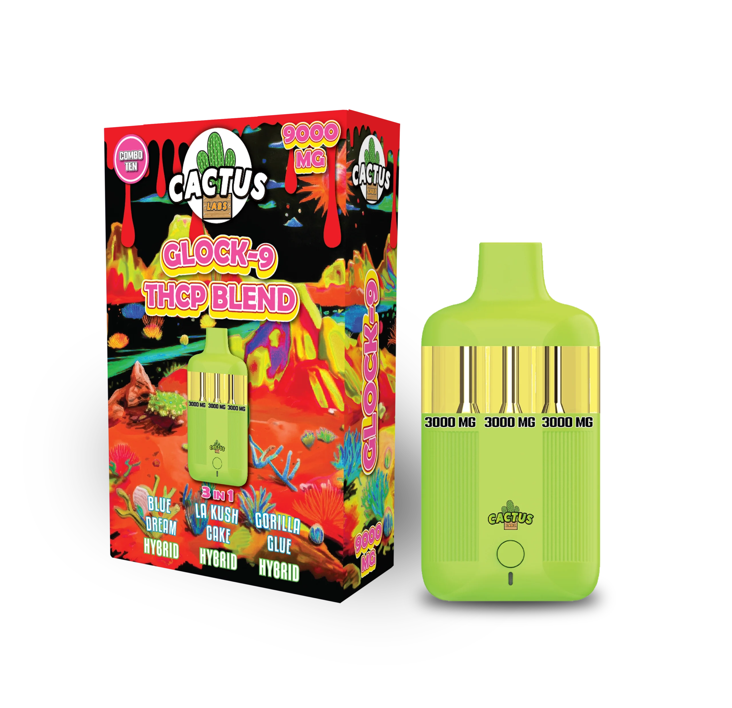 Watermelon Zkittlez + Dragon Fruit + Lemon Cake - Glock-9 THCP Blend