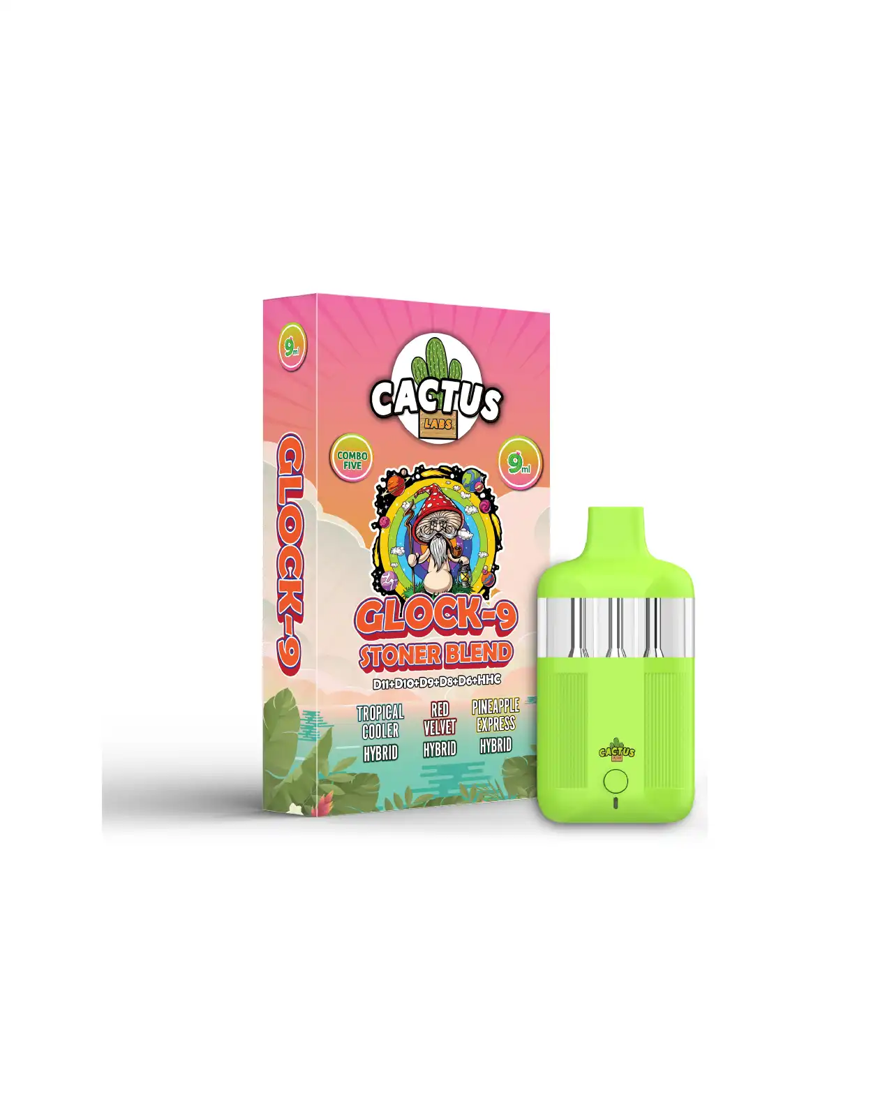 Tropical Cooler, Red Velvet, Pineapple Express - 9ml - Glock-9 Stoner Blend