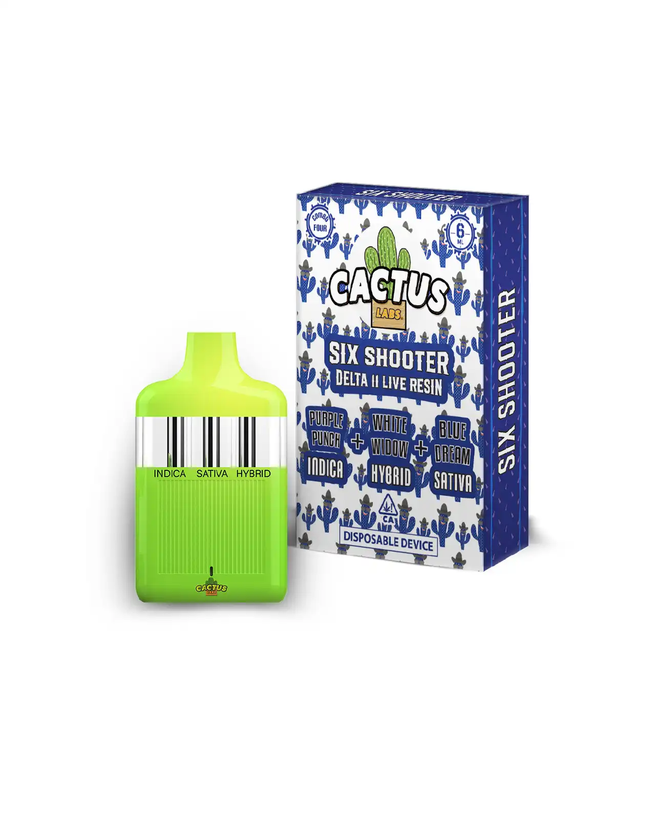Purple Punch, White Widow, & Blue Cream -6ml - Six Shooter Delta 11
