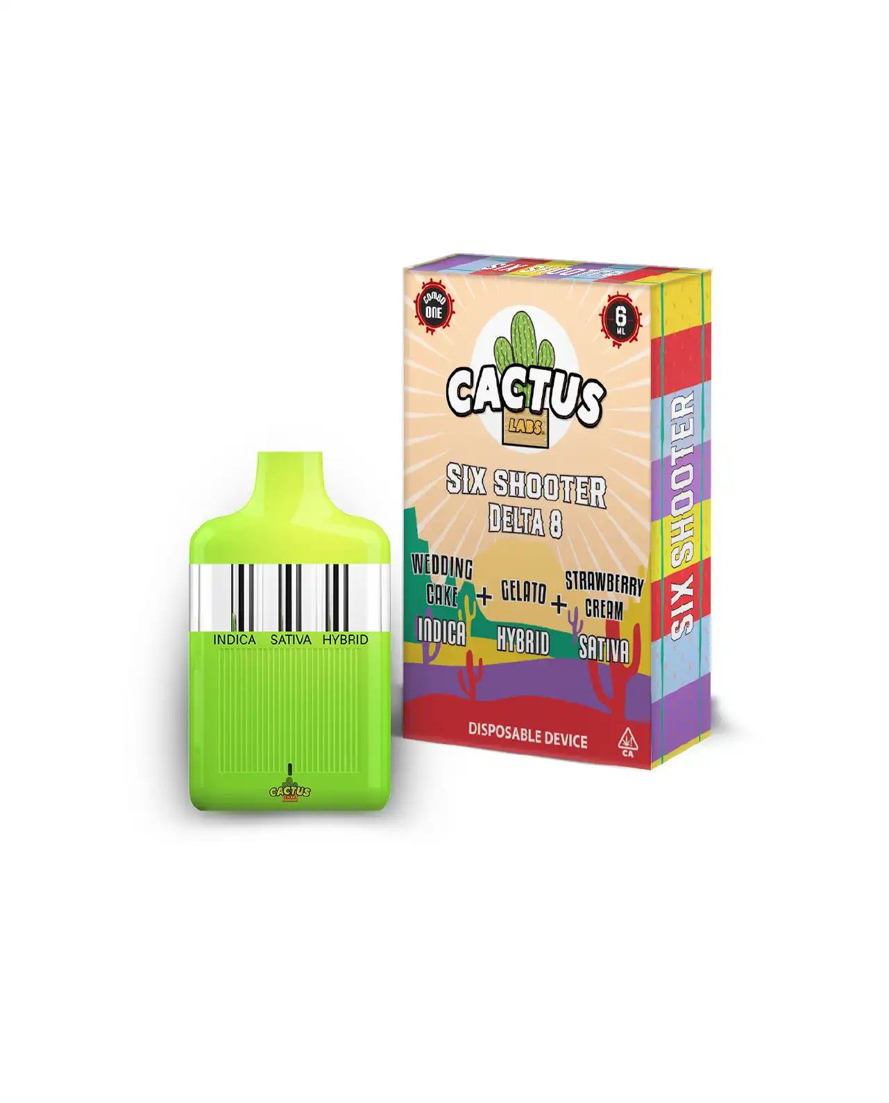 The - Wedding Cake, Gelato, Strawberry Cream 6ml - Six Shooter Delta 8