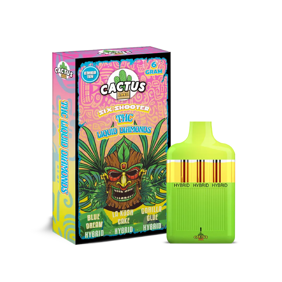 THC Blue Dream + OG Kush Cake + Gorilla Glue Combo Ten 6GM - Six Shooter THC Liquid Diamond