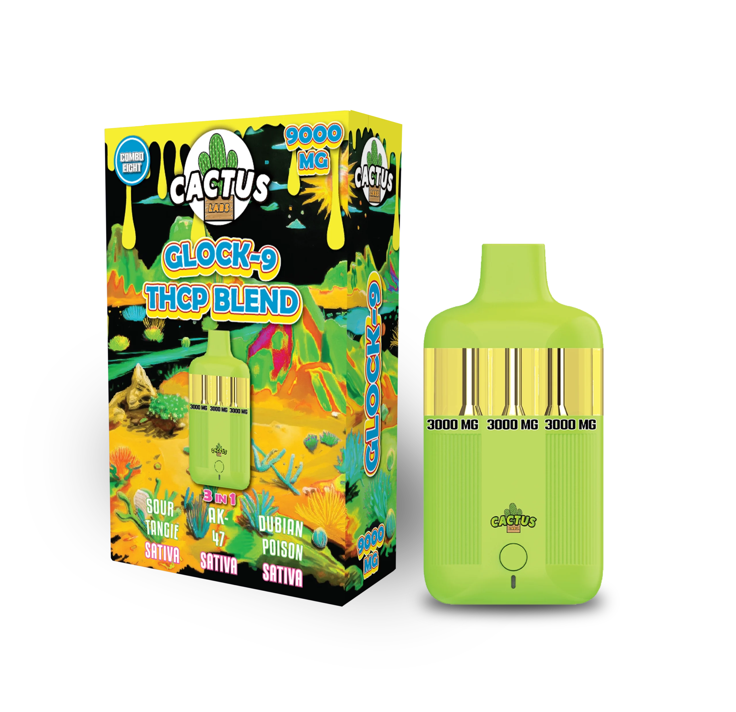 Sour Tangie + AK-47 + Dubian Poison - Glock-9 THCP Blend