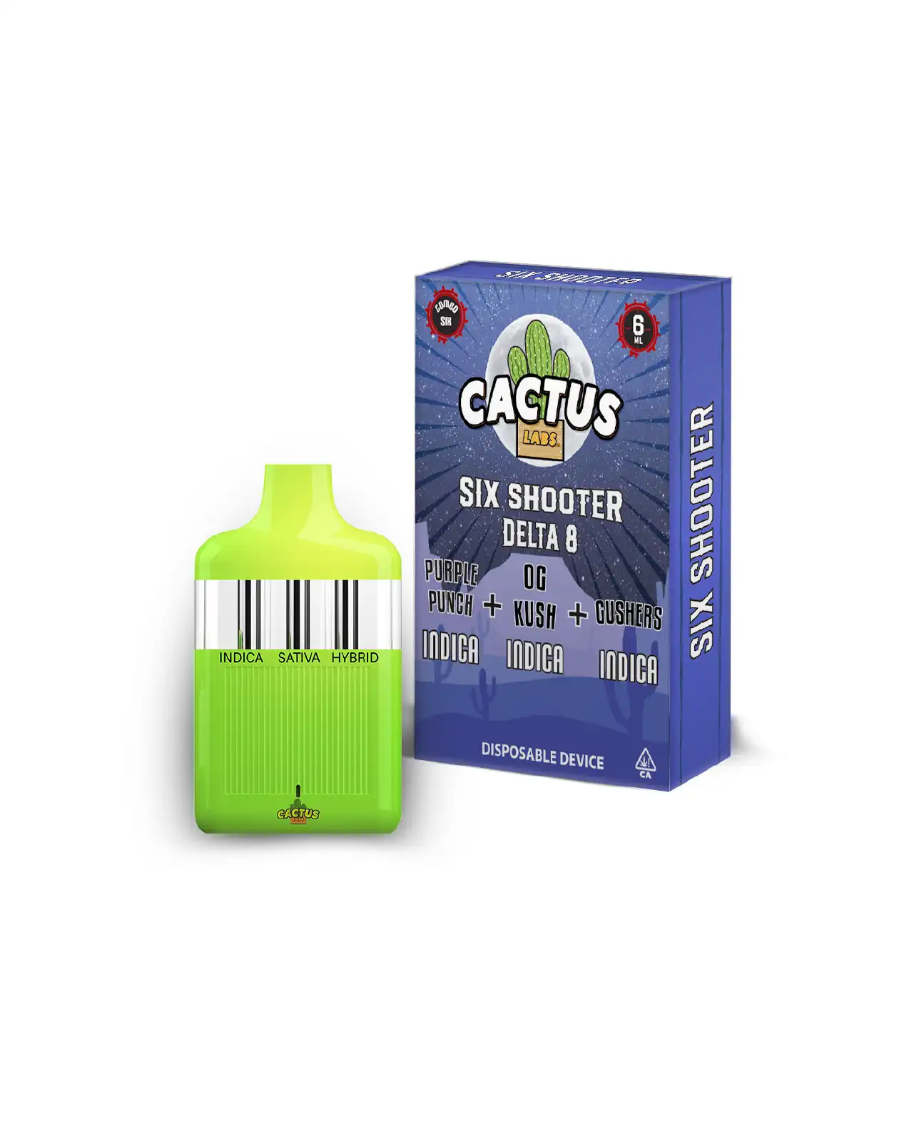 The - Purple Punch, OG Kush, Gushers 6ml - Six Shooter Delta 8