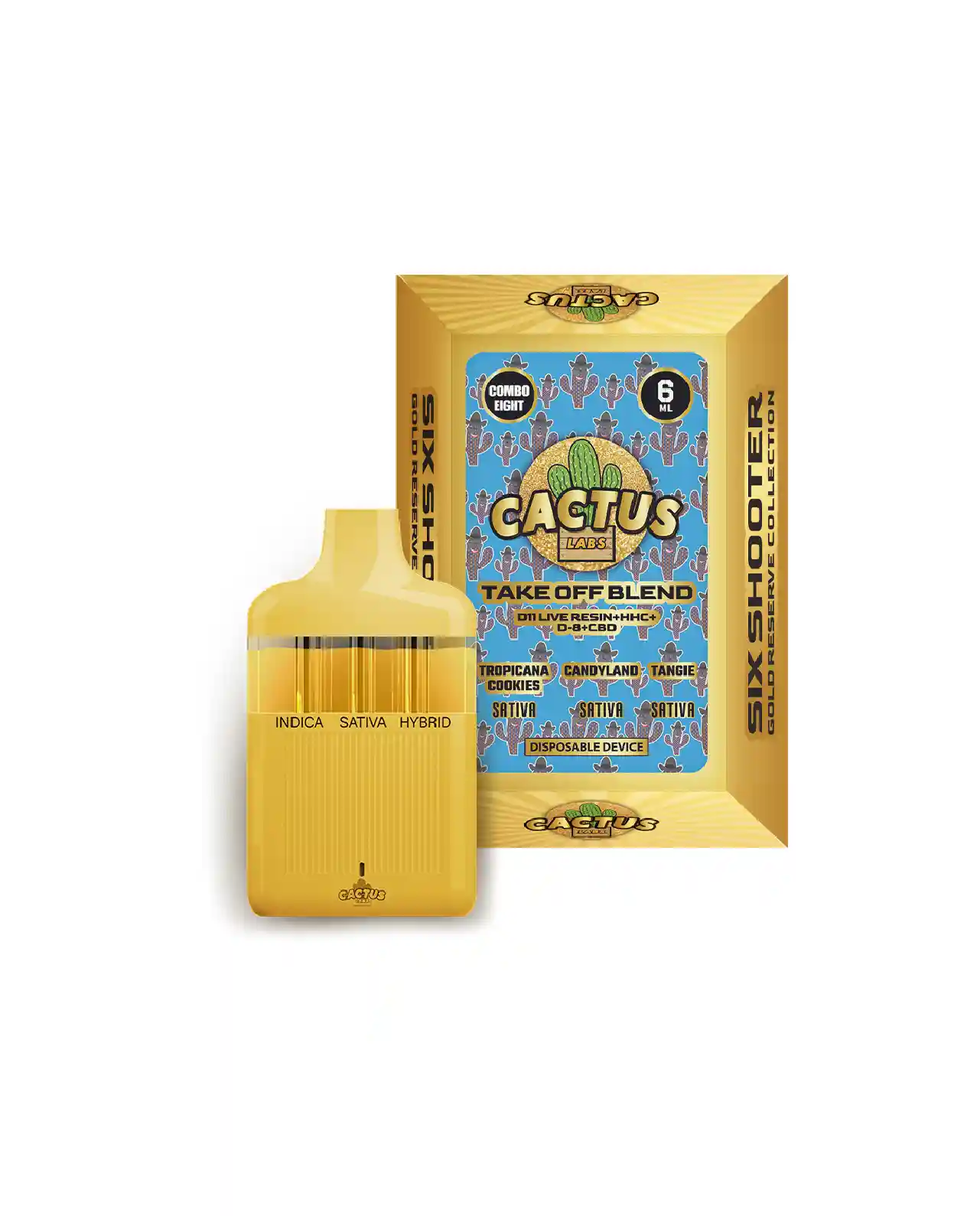 Tropicana Cookies, Candy Land, Tangie 6ml - Six Shooter Take Off Blend Gold Reserve