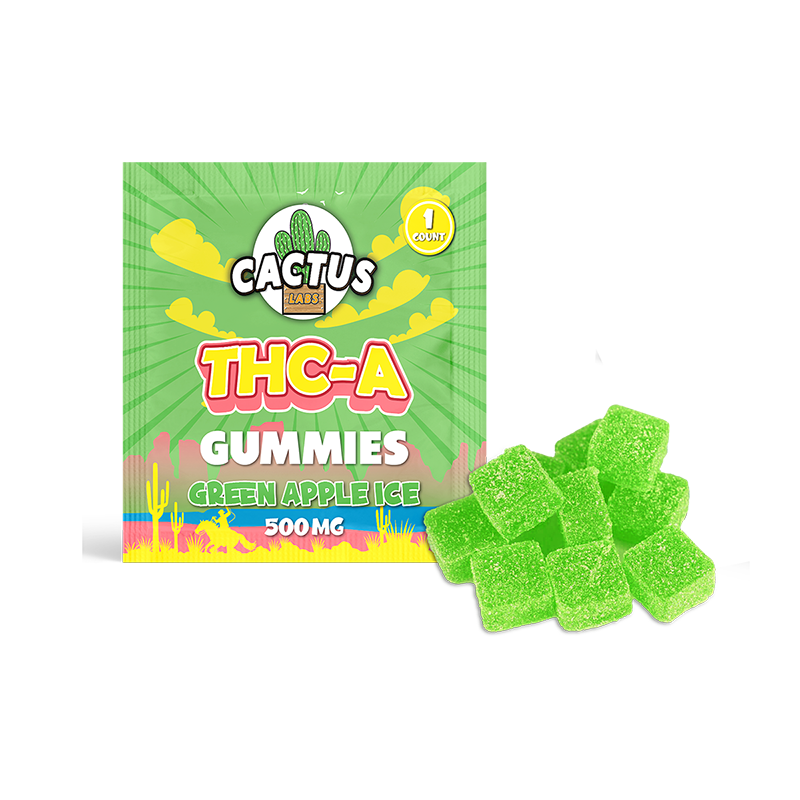 Green Apple Ice - THC-A Gummies 500 Mg