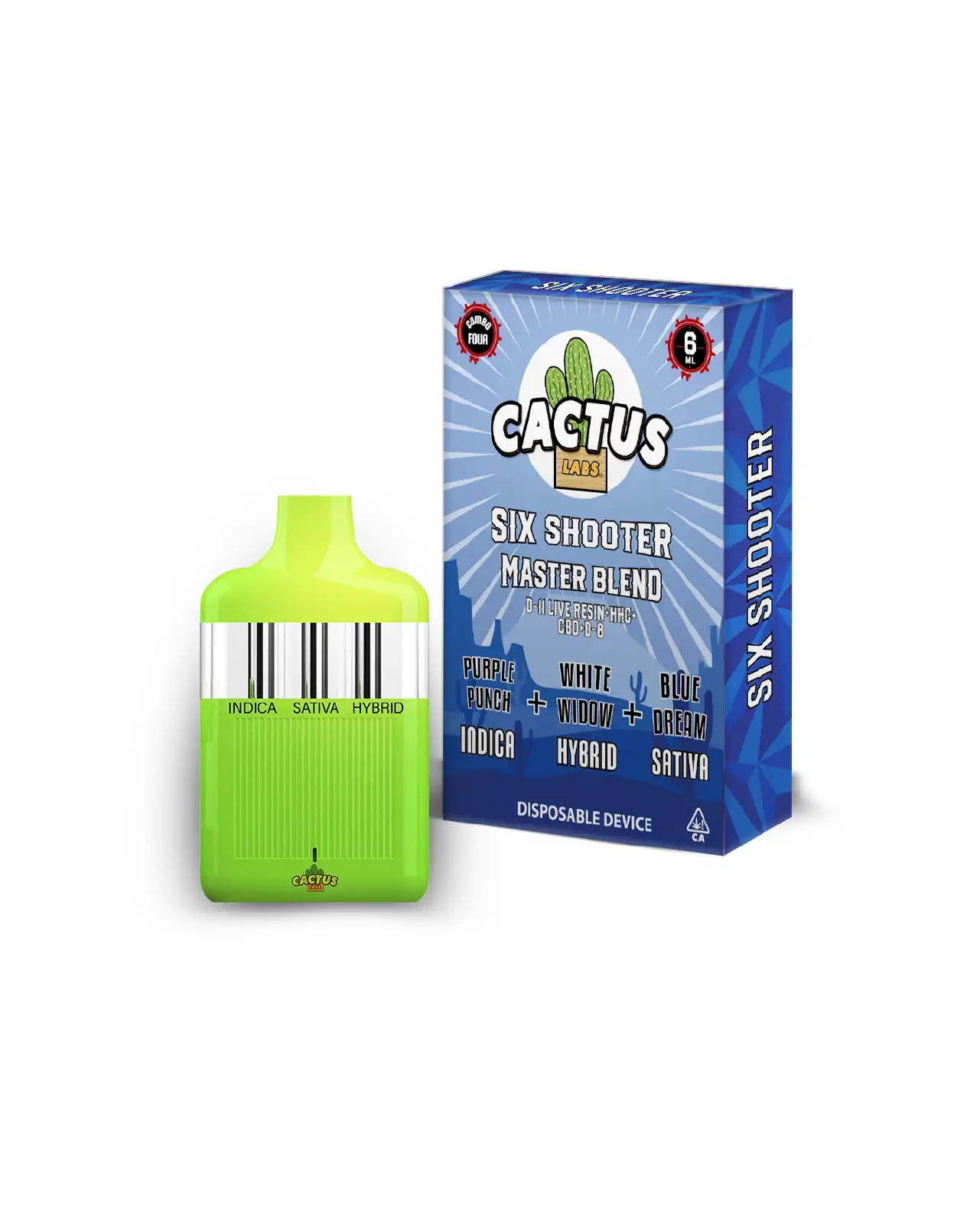 Purple Punch + White Widow + Blue Cream 6ml - Six Shooter Master Blend