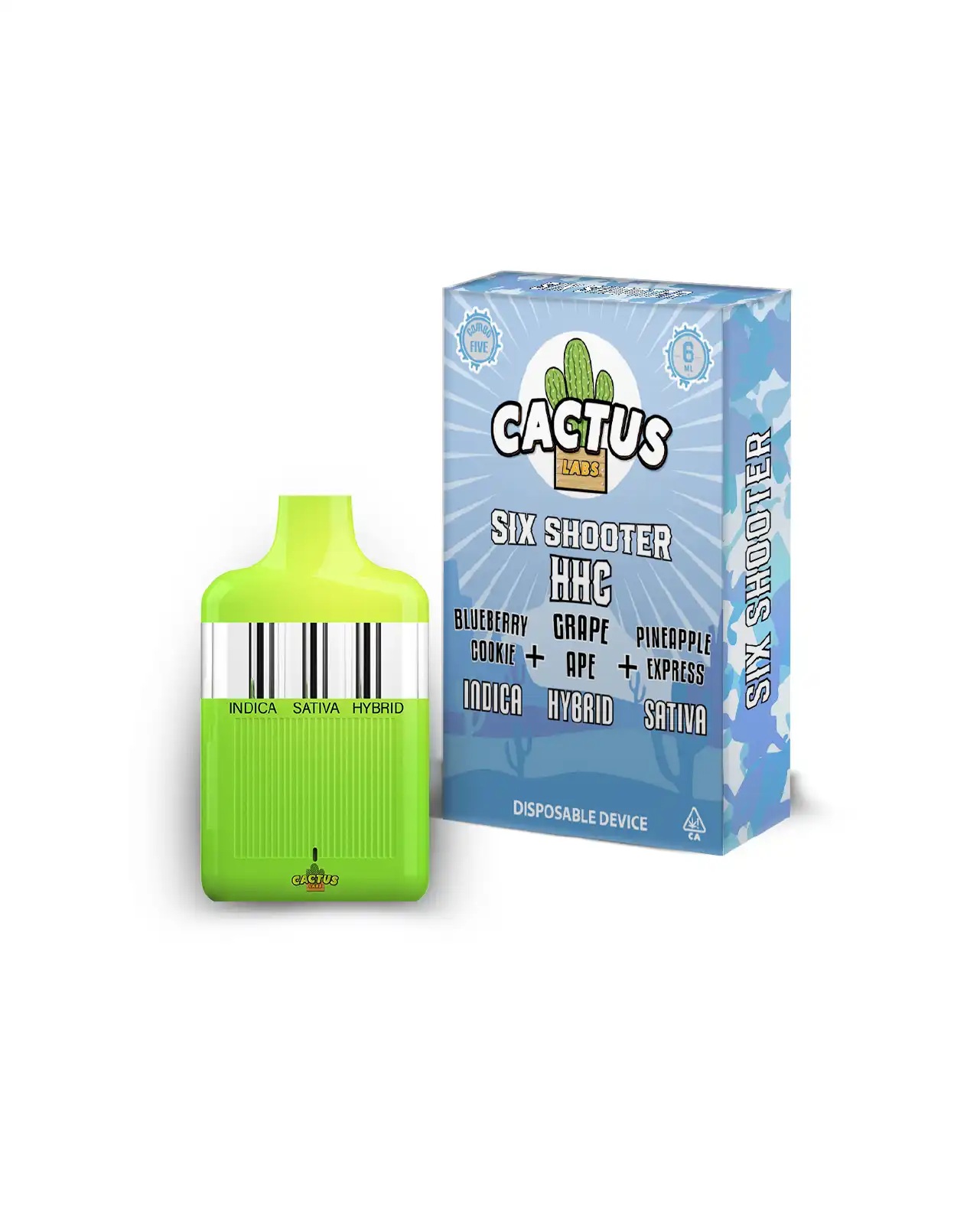 Blueberry Cookie, Grape Ape, & Pineapple Express - 6ml - Six Shooter HHC