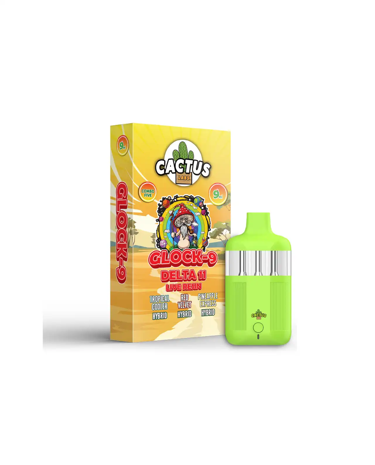 D11 9ml Tropical Cooler + Red Velvel + Pineapple Express - Glock-9 Delta 11 Live Resin