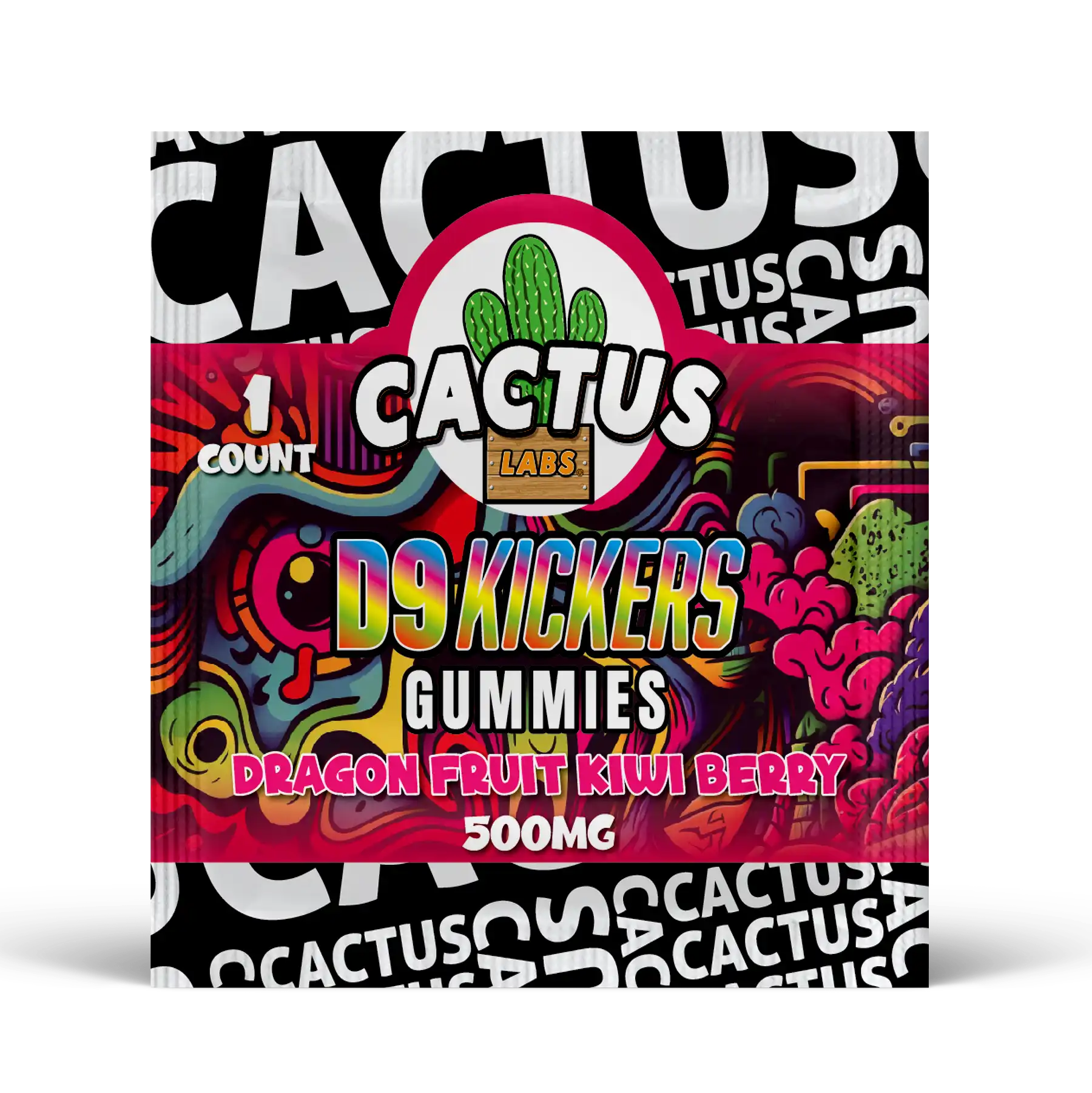 Dragon Fruit kiwi Berry - Delta 9 Kickers Gummies