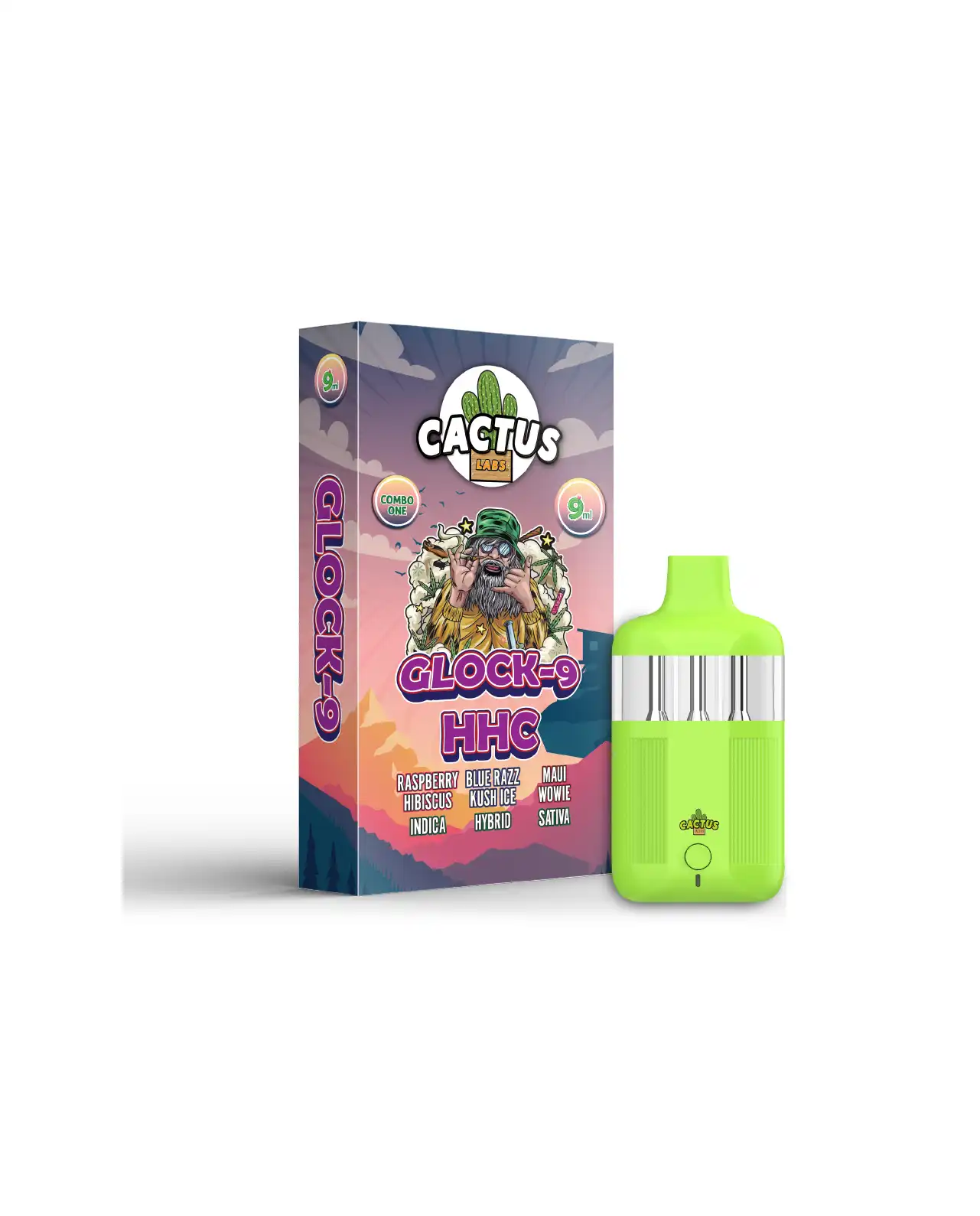 9ml Raspberry Hibiscus + Blue Razz Kush Ice + Maui Wowie - Glock-9 HHC