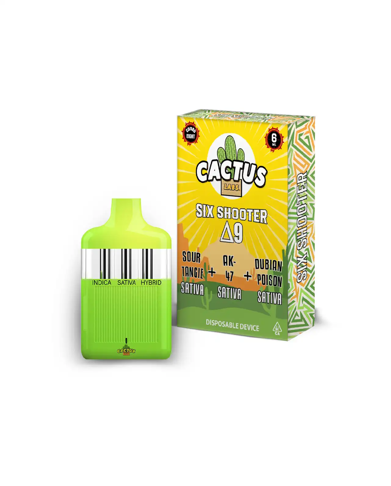 Sour Tangie + AK-47 + Dubian Poison , 6ml - Six Shooter Delta 9