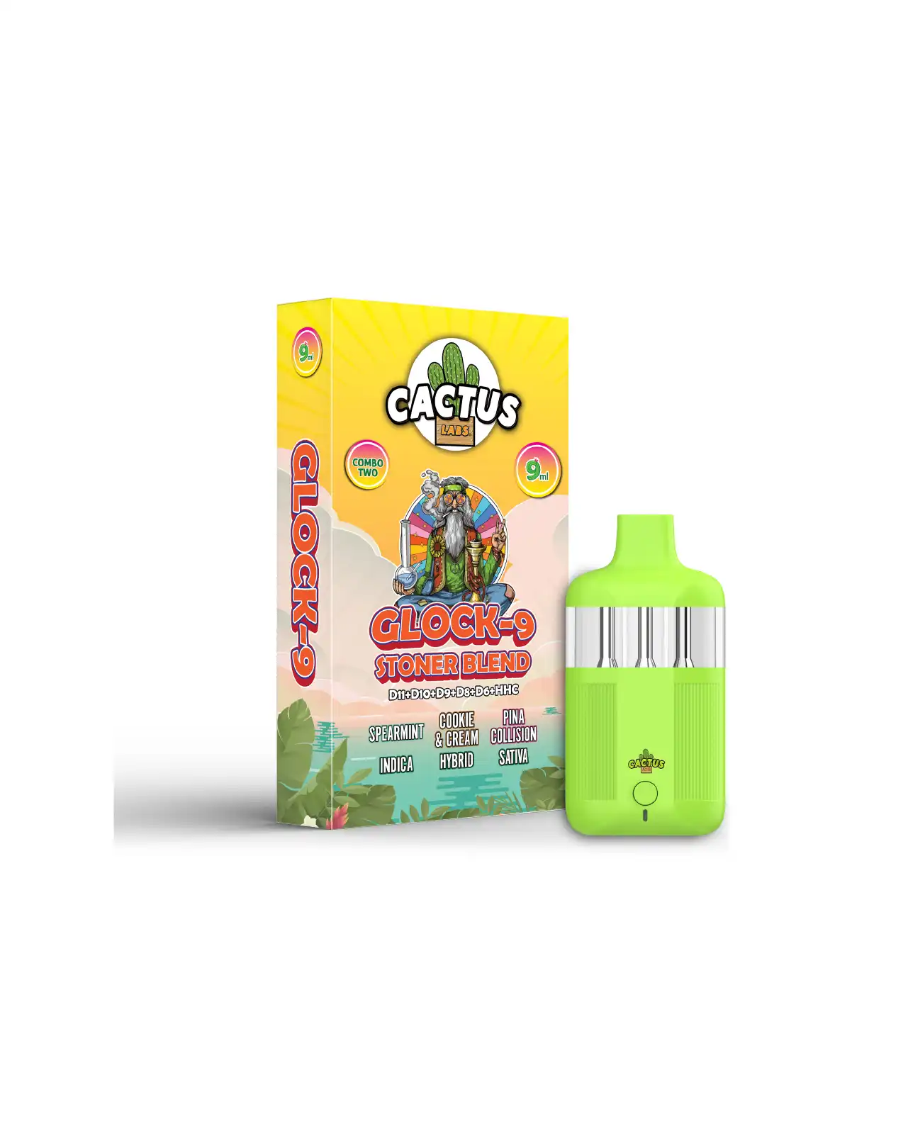 Spearmint , Cookie & Cream , Pina Collision - 9ml - Glock-9 Stoner Blend