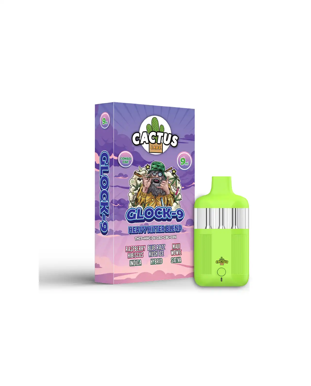 9ml Raspberry Hibiscus + Blue Razz Kush Ice + Maui Wowie - Cactus Heavy Hitter Blend (2g)