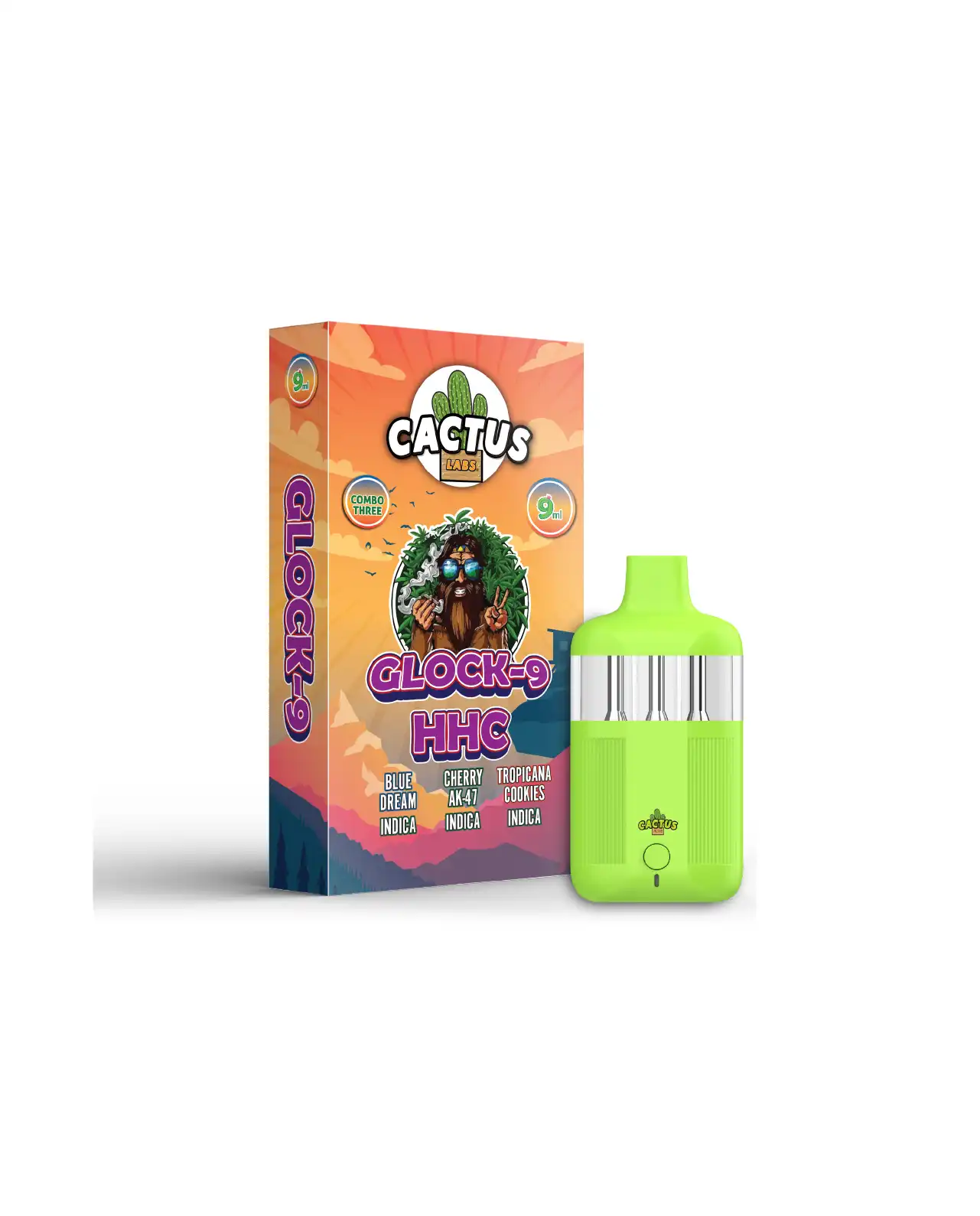 9ml Blue Dream + Cherry Ak-47 + Tropicana Cookies - Glock-9 HHC