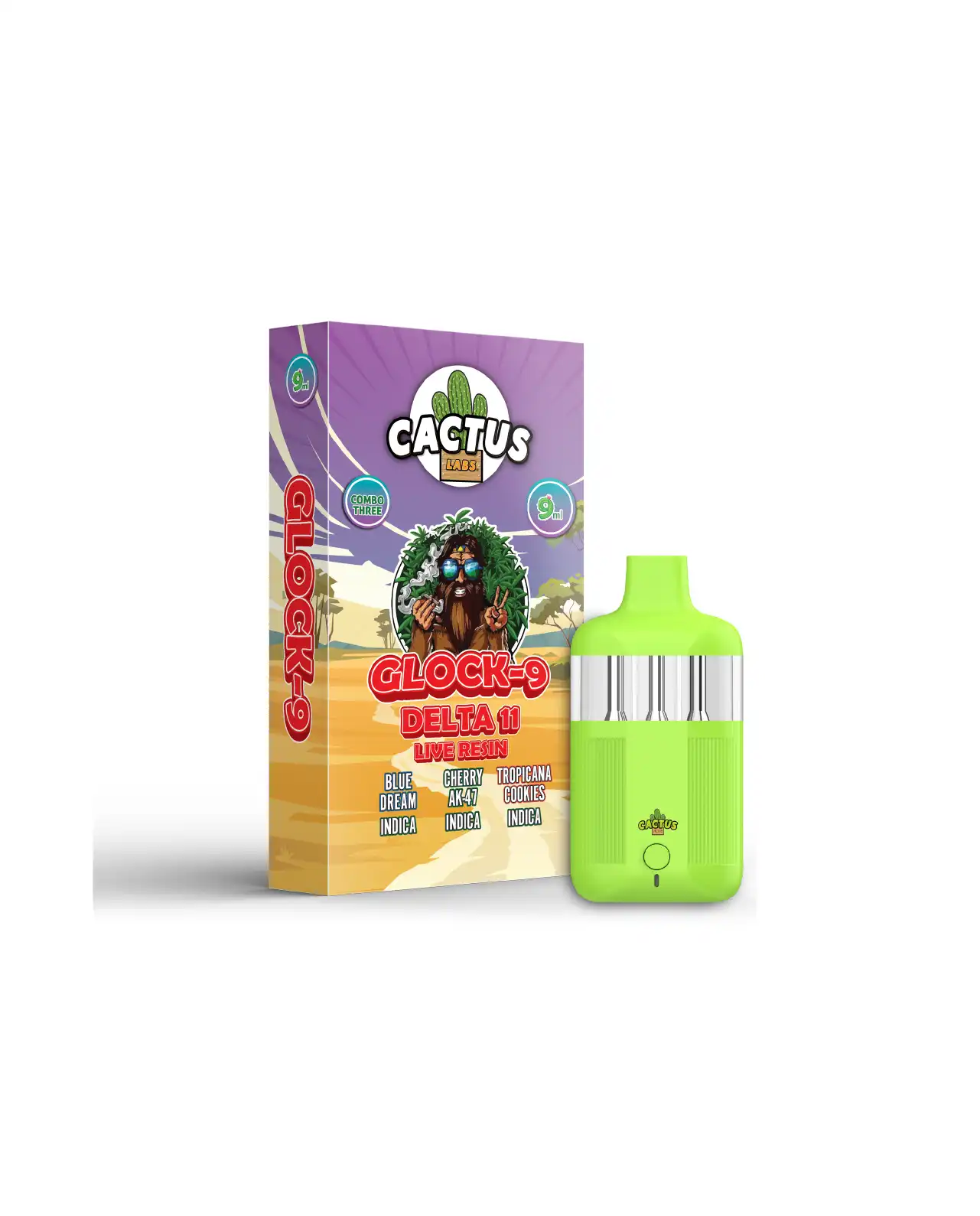 D11 9ml Blue Dream + Cherry Ak-47 + Tropicana Cookies - Glock-9 Delta 11 Live Resin