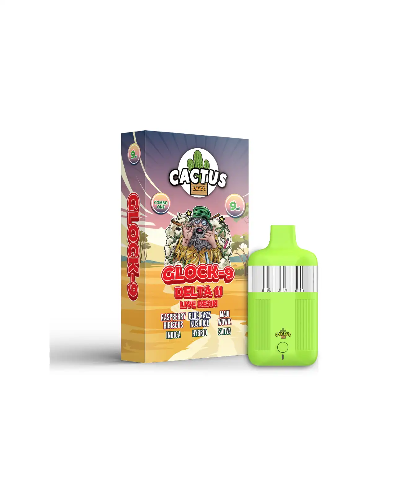 D11 9ml Raspberry Hibiscus + Blue Razz Kush Ice + Maui Wowie - Glock-9 Delta 11 Live Resin
