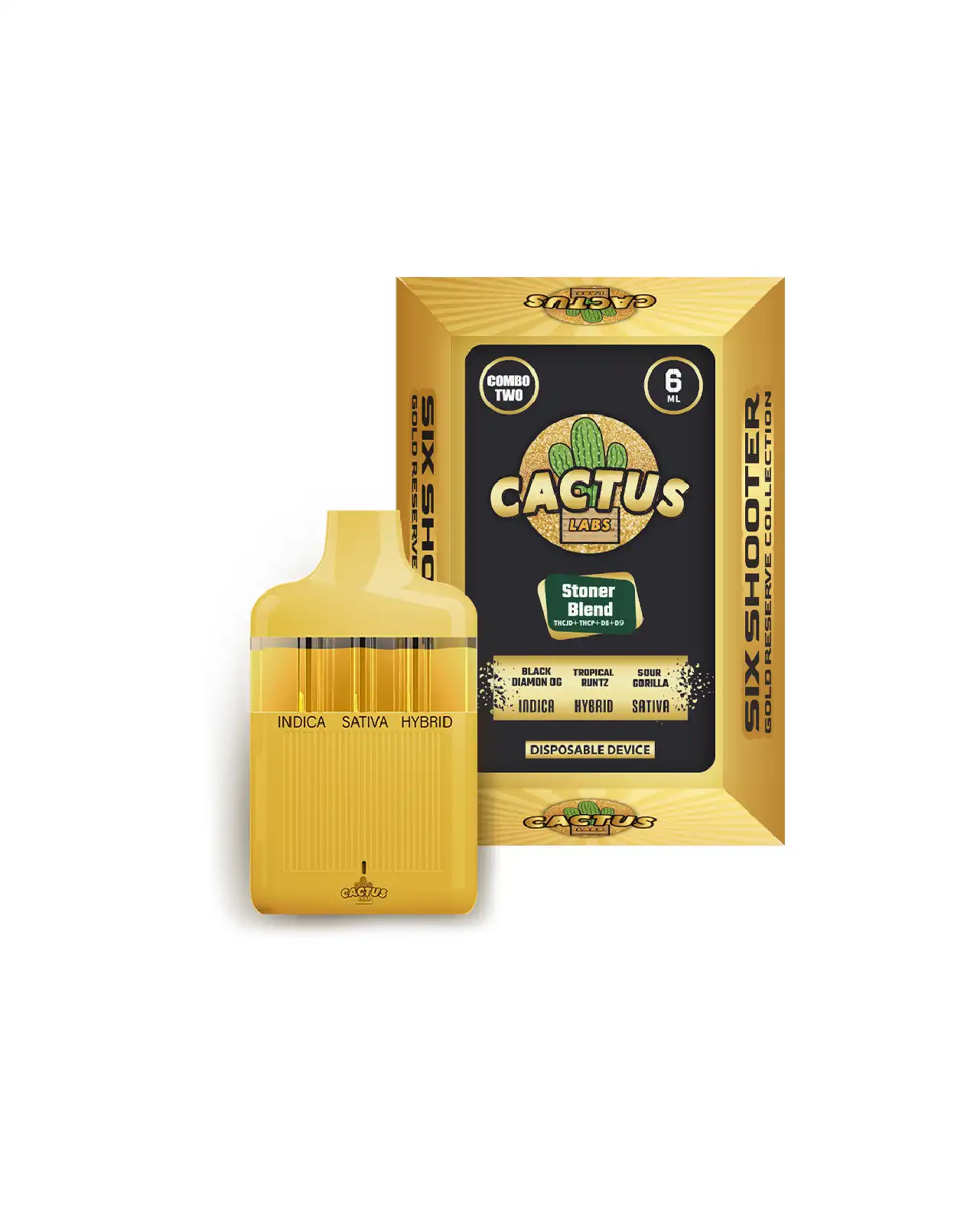 Black Diamond OG + Tropical Runtz + Sour Gorilla 6ml - Six Shooter Stoner Blend Gold Reserve