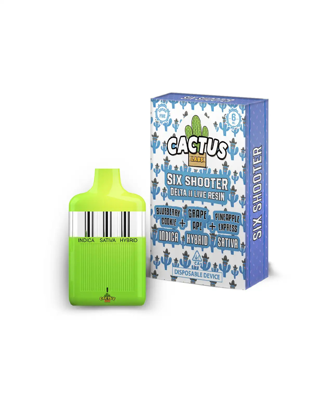 BlueBerry Cookie, Grape Ape, & Pineapple Express - 6ml - Six Shooter Delta 11