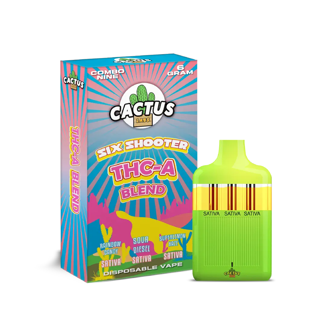 Rainbow Candy, Sour Diesel, Super Lemon Haze - 6ml - Six Shooter THC-A Blend