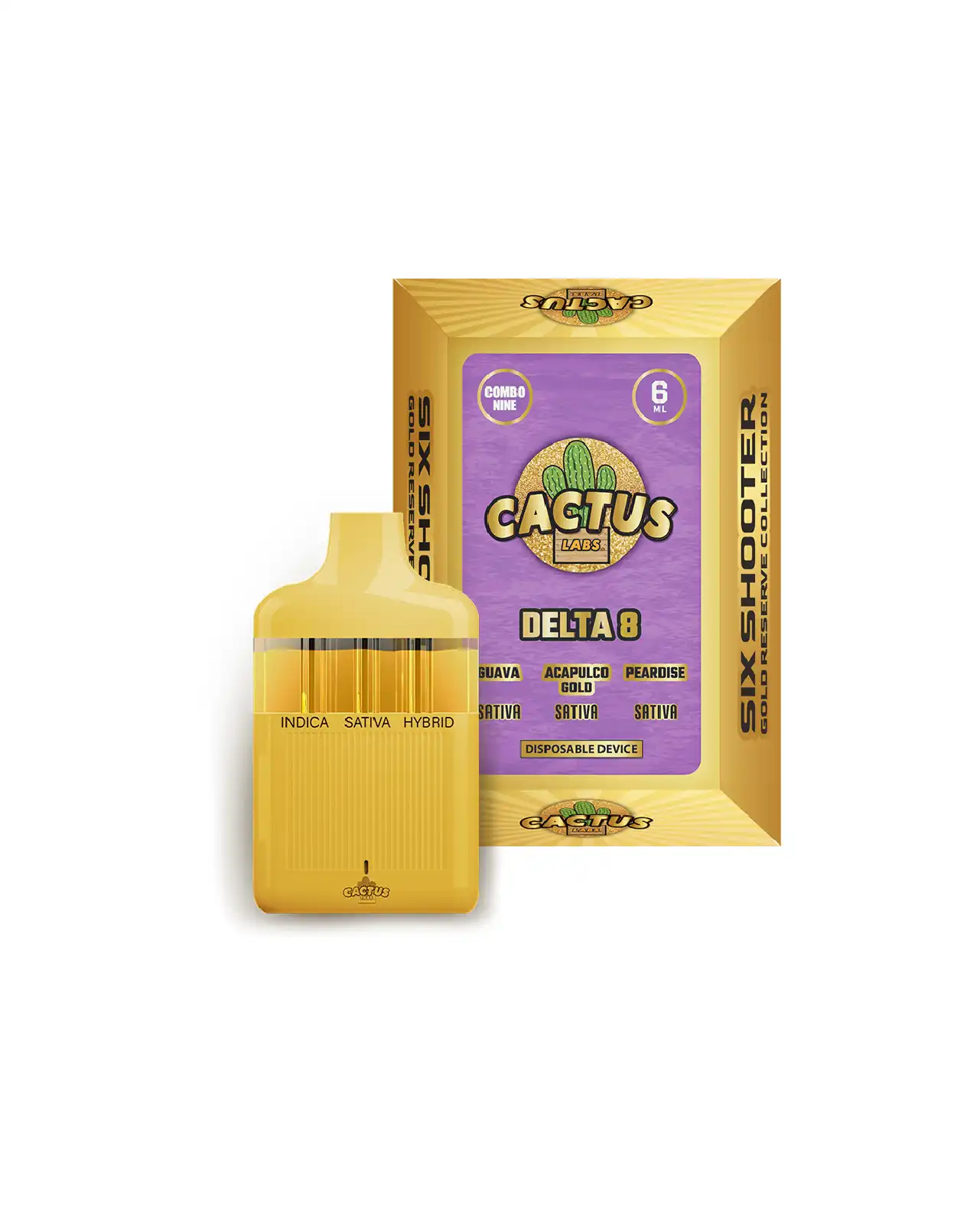 The - Guava, Acapulco Gold, Paradise 6ml - Six Shooter Delta 8 Gold Reserve