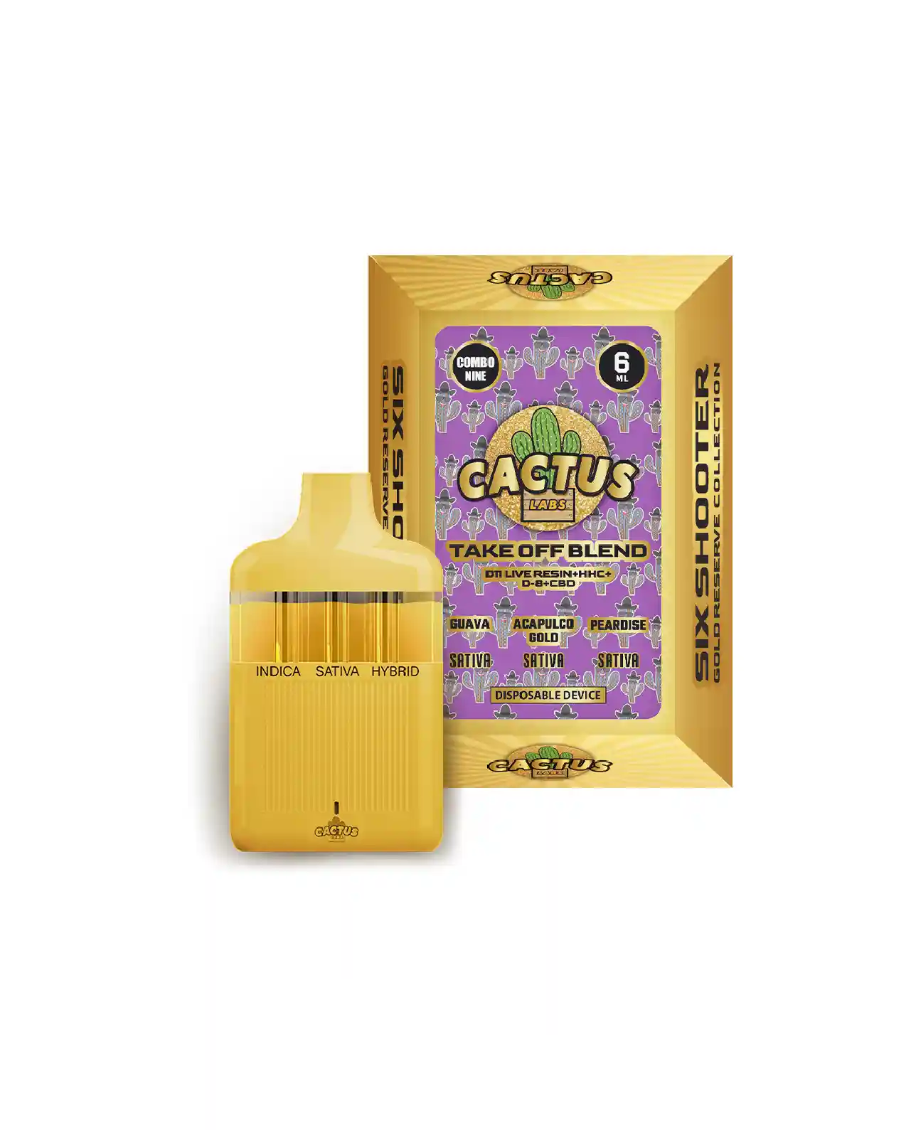 Guava, Acapulco Gold, Paradise 6ml - Six Shooter Take Off Blend Gold Reserve