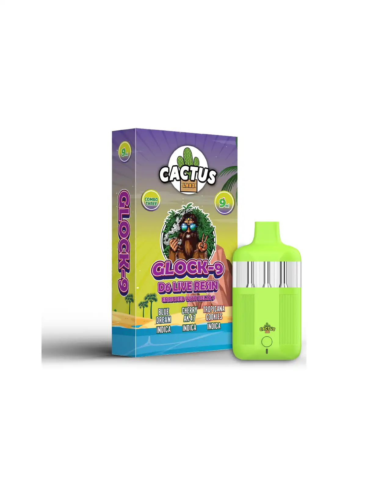 D-6 Enriched with Blue Dream Cherry AK-47 Tropicana Cookies - Glock-9 Delta 6 Live Resin