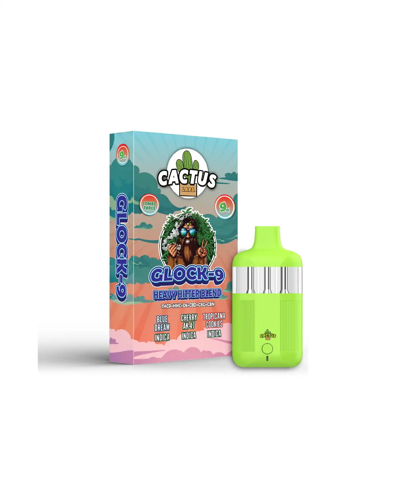 9ml Blue Dream + Cherry Ak-47 + Tropicana Cookies - Cactus Heavy Hitter Blend (2g)