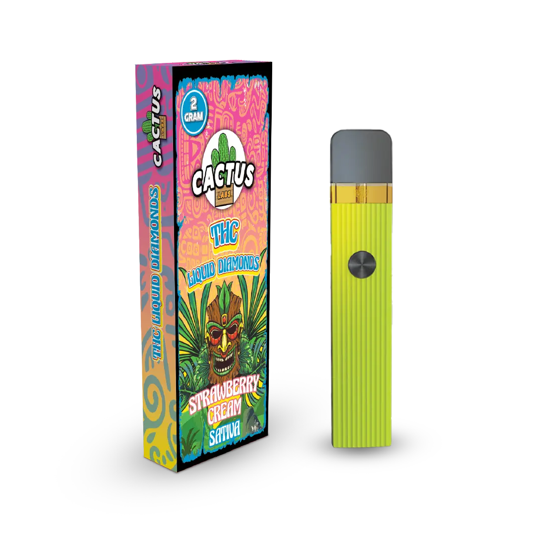THC Strawberry Cream - Cactus THC Liquid Diamonds (2g)