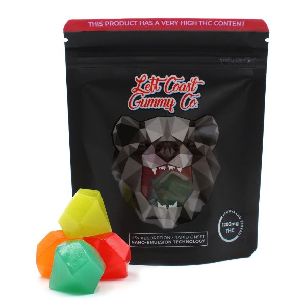 Left Coast Gummies 1200mg THC