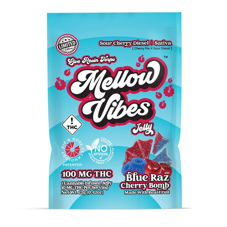 Blue Raz Cherry Bomb 100 MG THC