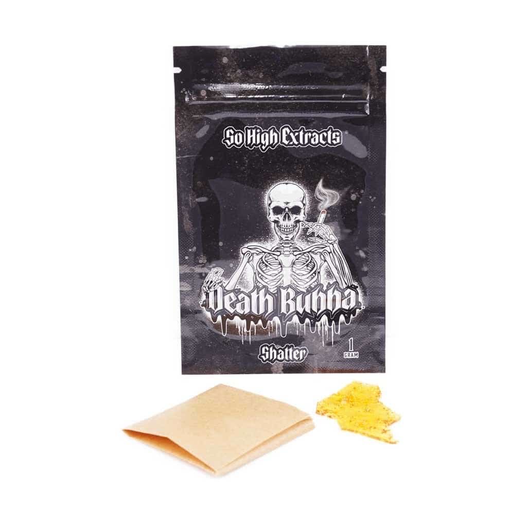 So High Extracts Premium Shatter – Death Bubba (Indica)