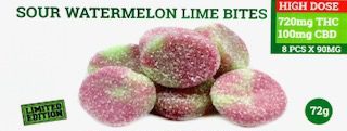 Watermelon Lime Bites - THC Gummies