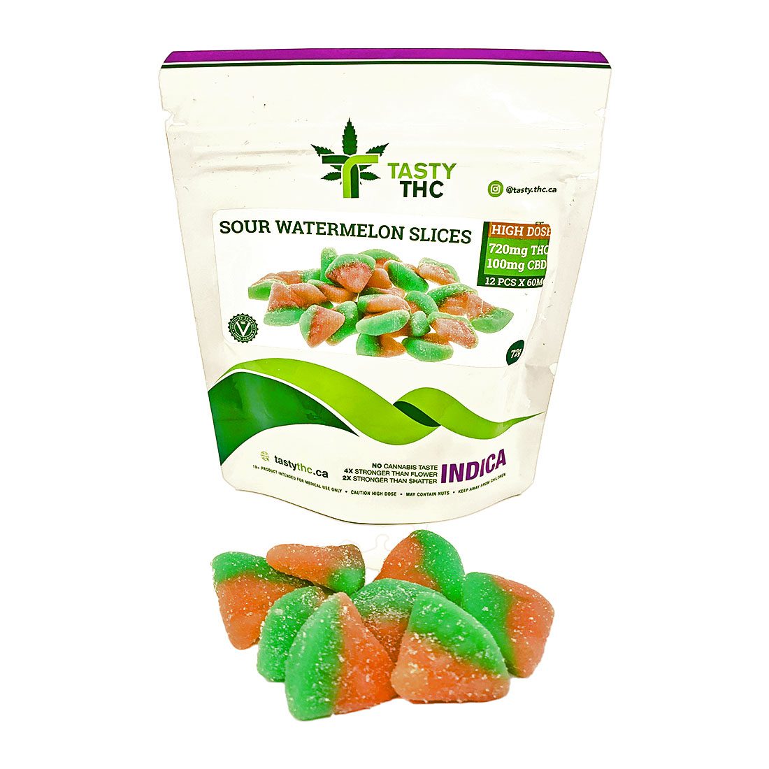 Sour Watermelon Slices (High Dose) (12Pcs)